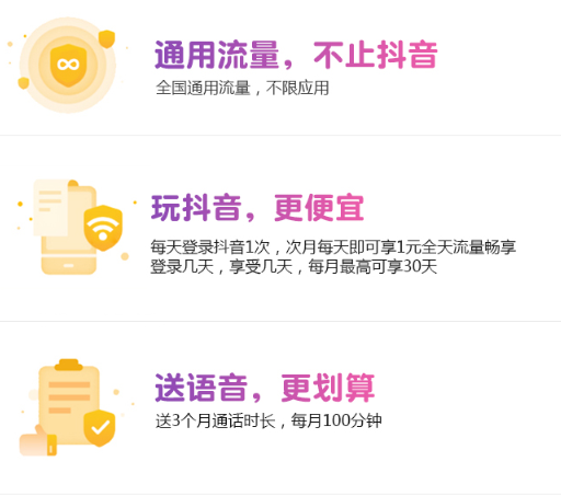 抖音爽卡 电信【抖音爽卡 】2元全天畅享流量