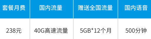 白山移的 移动238套餐