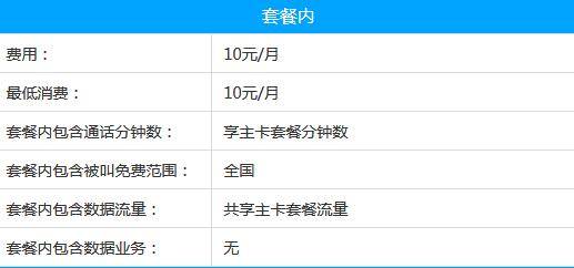 万能副卡 移动万能副卡,主卡付费,流量共享